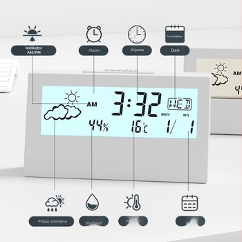 Unutarnji digitalni termometar i higrometar, visokoprecizni monitor temperature i vlage za dječju sobu.