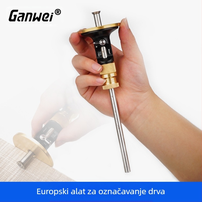 Europski stil označivača za crtanje, 0,2 mm precizno podešavanje, karbidna oštrica, paralelni označivač Ganwei