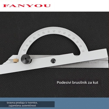 Industrijske kvalitete prilagodljivi kutomjer s rasponom 0–170°, od ugljične čelika