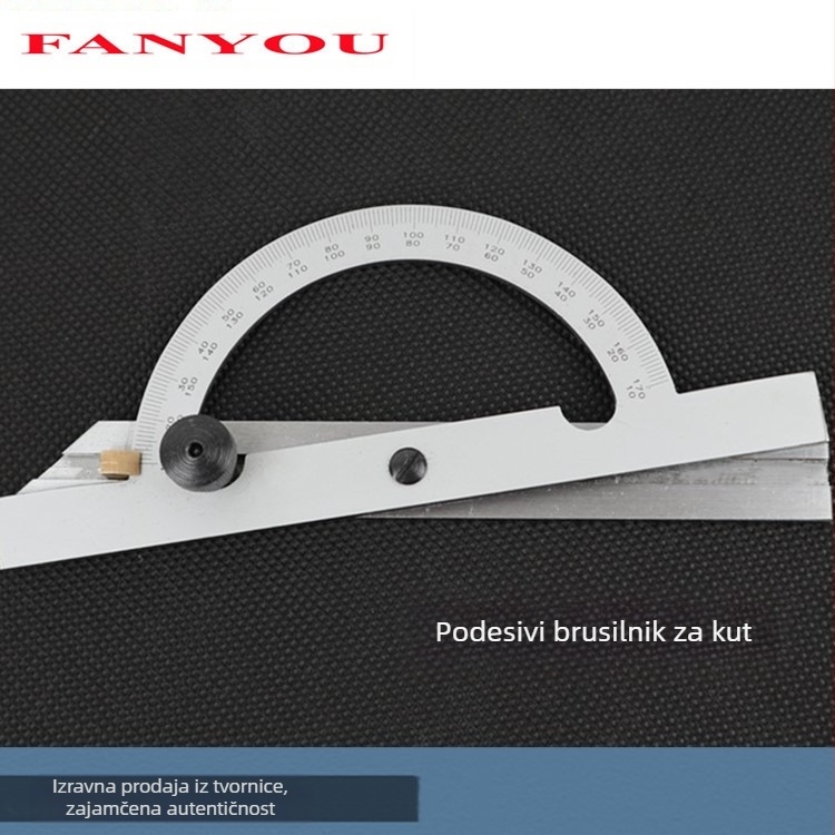 Industrijske kvalitete prilagodljivi kutomjer s rasponom 0–170°, od ugljične čelika