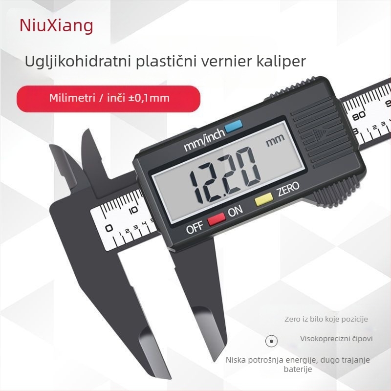 Digitalni vernier mjerač za nakit – visoka preciznost, elektronički plastični mjerni alat za mjerenje jade narukvica