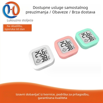 Termostat za gmazove i mini termometar sa smiješnim licem, za akvarij i terarij za kornjače, model 0726, unutarnja temperatura i vlaga, CR2032 baterija