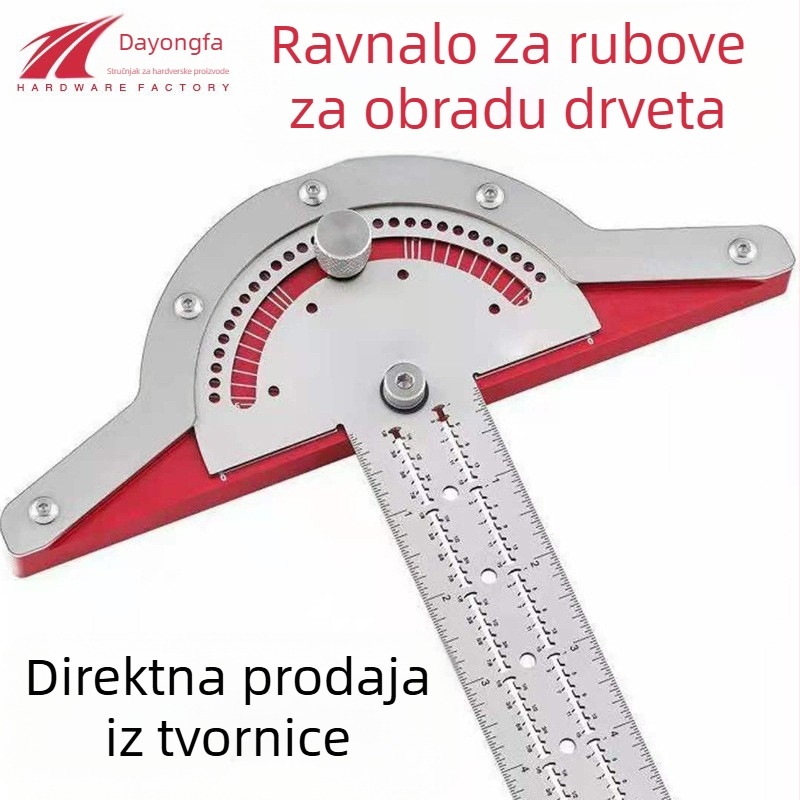 Nehrđajući čelični stolarski mjerni alat – rubno i kutno pravilo – dizajnersko pravilo
