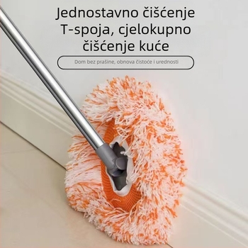 Višenamjenski ravni mop s dizajnom suncokreta, glavom od mikrovlakana i šipkom od nehrđajućeg čelika; glava od pamuk-gaze; dehidracija 80–90%; nosivost ispod 10 kg.