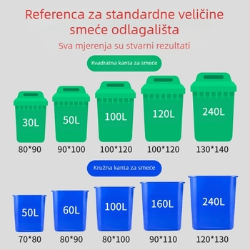 Kućna vrećica za otpad, debeli PE, s plosnim otvorom, 50 kom.