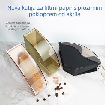 Plastična kutija za papir za filtriranje i držač za V60 filtre za kafić, moderan minimalistički stil, prilagodljivo