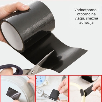 Traka za popravak cijevi – samoljepljiva, PVC + hot-melt ljepilo; debljina 5; raspon temperatura -30°C do 100°C; za zatvaranje i zaptivanje curenja vode