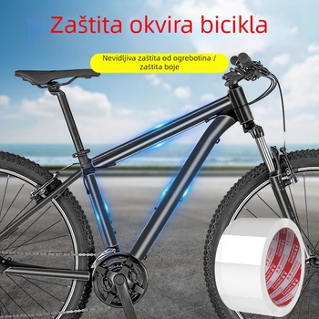 Zaštitna folija za okvir bicikla – prozirna, otporna na ogrebotine i vodootporna, s akrilnim ljepilom i nano sustavom ljepila, debljina 0,5 mm