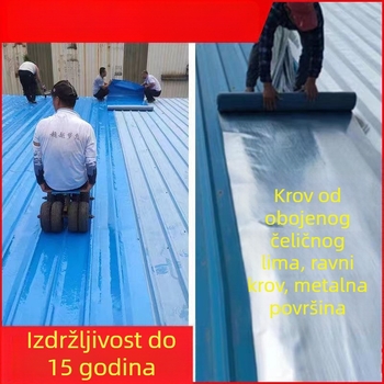 Samozalope hidroizolacijska membrana — TPU polimerni SBS kompozit; vodootpornost 0,3 MPa; savijanje 200; otpornost na tlak 250; naprezanje 400; pukotina 400