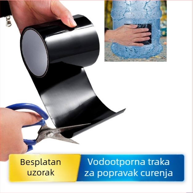 Vodootporna traka za popravak curenja, snažan rolni materijal za brtvljenje pukotina na ravnom krovu, samoljepljiva traka za popravke curenja