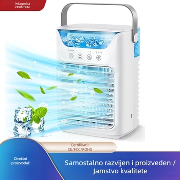 USB napajani rashladni ventilator zraka s cirkulacijom vode i leda, 6 lopatica, 3 brzine, tih rad