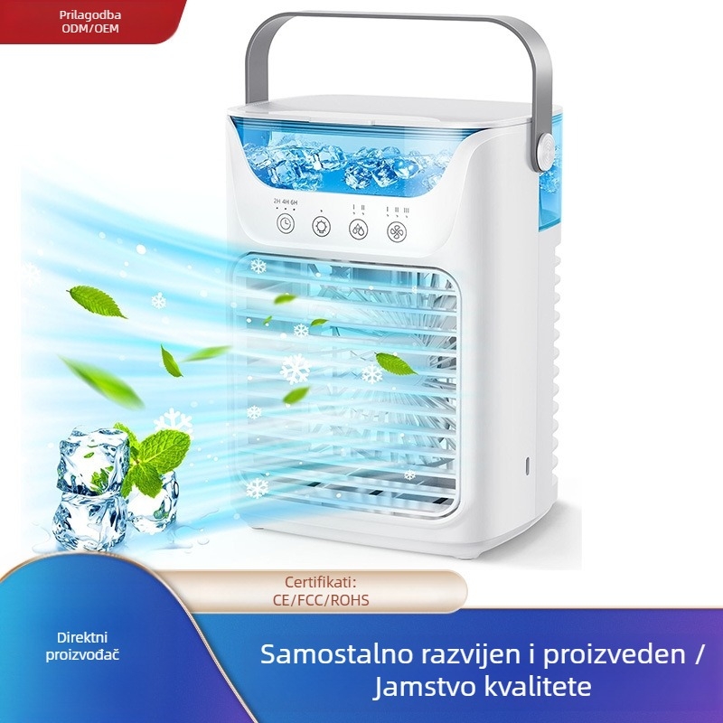 USB napajani rashladni ventilator zraka s cirkulacijom vode i leda, 6 lopatica, 3 brzine, tih rad