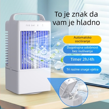 USB stolni ventilator za hlađenje s maglom, bez četkica, 3 brzine, dodirno upravljanje, zvuk 45–50 dB