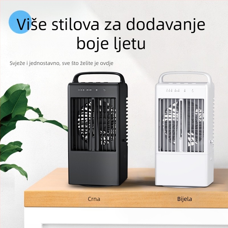 USB stolni ventilator za hlađenje s maglom, bez četkica, 3 brzine, dodirno upravljanje, zvuk 45–50 dB