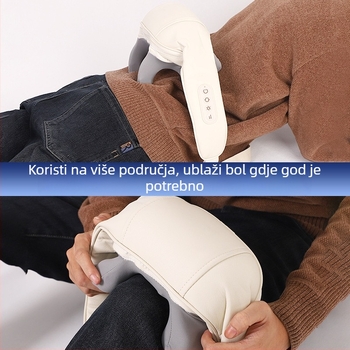 Masažni šal za vrat i ramena sa 4 glavama za masažu, infracrvena terapija, punjiv, funkcija tajmera