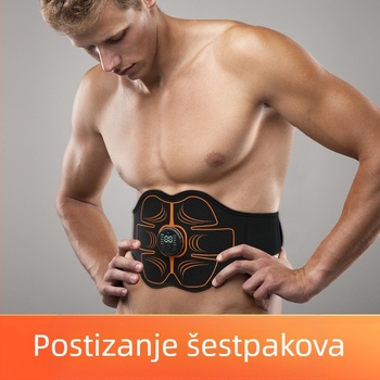 EMS oblikujući pojas s mikrostrujom – 5–7 masažnih glava, 3. brzina, punjiv, masaža vibracijom i atmosferskim tlakom, mehaničko upravljanje – kućni uređaj za treniranje trbušnih mišića