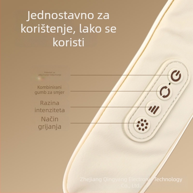 Masažer za ramena i trapecije s toplom kompresijom i gnječenjem, 6 glava, model 8620, Qingyang, infracrvena fizioterapija