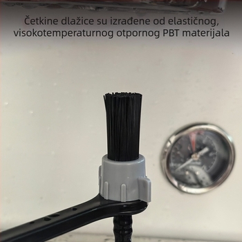 Četka za čišćenje stroja za kavu s dugom drškom – plastika, 78 g