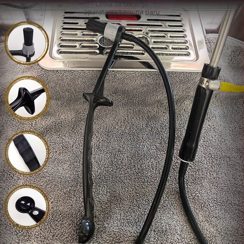 Četka za čišćenje stroja za kavu s dugom drškom – plastika, 78 g