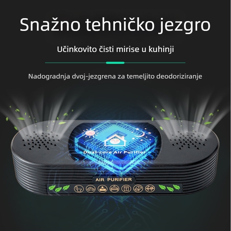 Kućni pročišćivač zraka za kuhinju s negativnim ionima, uklanjanje mirisa i formaldehida, tih rad, zidna montaža