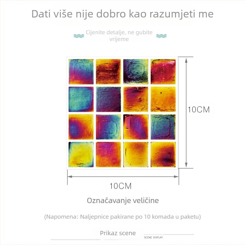 3D mozaik pločice – samoljepljive naljepnice za zidove i podove, DIY dekoracija
