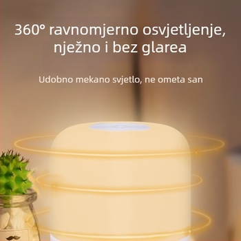 LED kamping lampa USB punjiva, 3.7V, 3W, dodirni prekidač, noćna lampica uz krevet