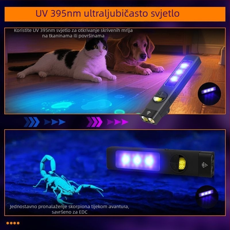 LED svjetiljka s magnetskim držačem, punjiva, prijenosna, domet do 50 m, ABS kućište, višenamjenska