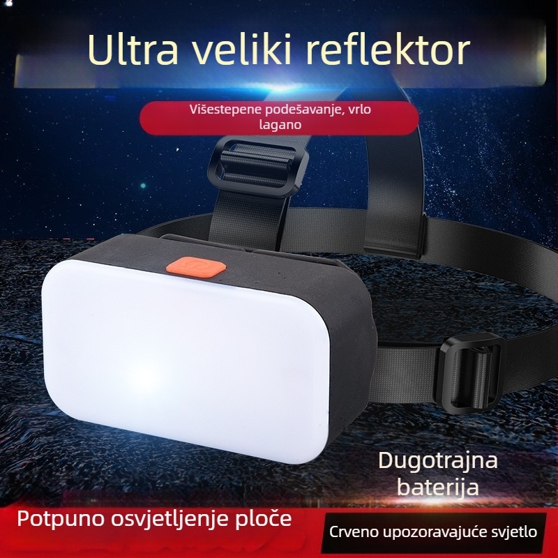 LED čelna lampica s USB punjenjem za vanjsku upotrebu – vodootporna, domet snopa 100 m, radno vrijeme 3 sata