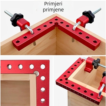 Drvena kliješta s 90° pozicijskim blokom, aluminijska legura, kompatibilna s aluminijskim profilima za ekstrudiranje, tip mjere