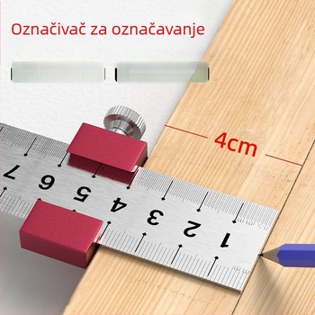 Bte/bull 0723 – aluminijski pozicionirajući zaustavljač za mjernu letvu i fiksni klizni blok