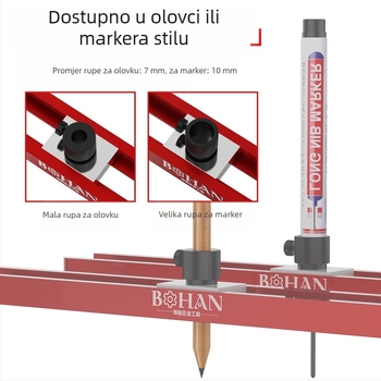 Konturna mjerač za obradu drva i pločice – aluminijska legura, marka Bohan, model Bohan Outline Scriber, alat za mjerenje nepravilnih oblika