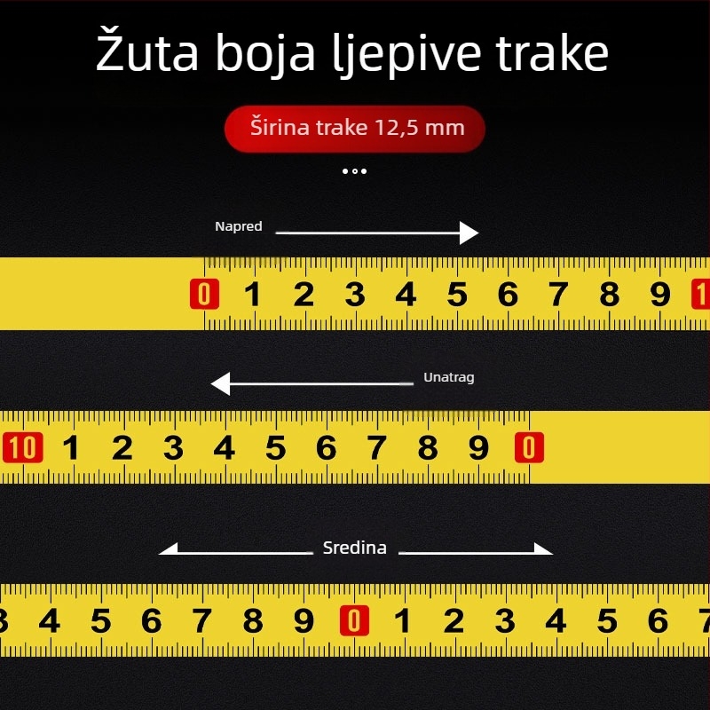 Samoljepljiva mjerni traka s metalnom skalom — Superior