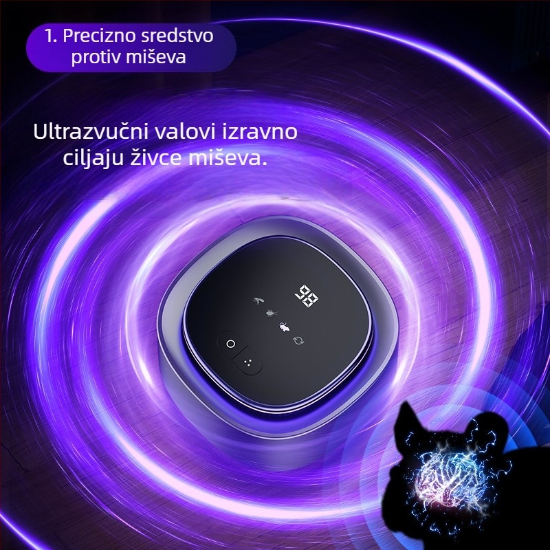 Ultrazvučni odvraćivač miševa i komaraca, lampica za unutarnju i vanjsku upotrebu