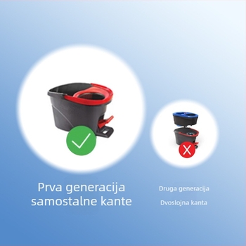 Glava mopa s podstavom za dubinsko čišćenje, zamjenska glava s rotirajućom trokutastom spojnicom, vlaknaste krpe za mop (20 kom.), izlazi zimi 2023