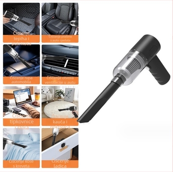Inot ručni usisavač za automobil s usisom od 5500 Pa, 45 W, 3,7 V, kabel dužine 300 cm, tip napajanja: punjenje