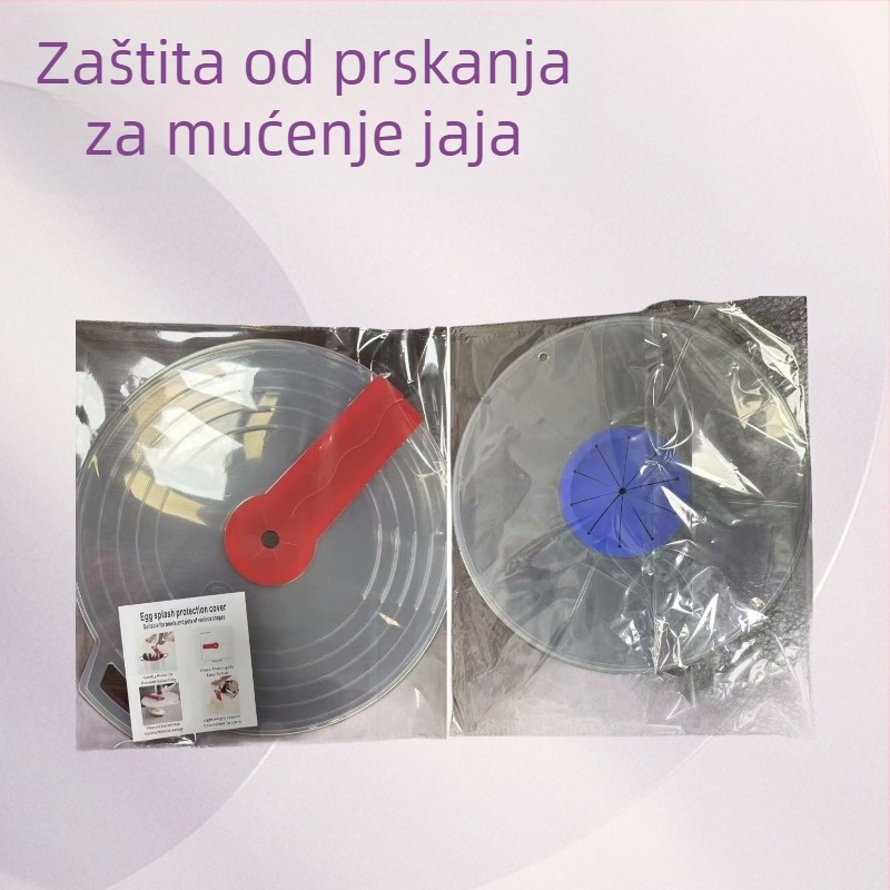 Kryt protiv prskanja za miješanje jaja, plastičan sa silikonskim brtvom, za šlaganje vrhnja i tijesta