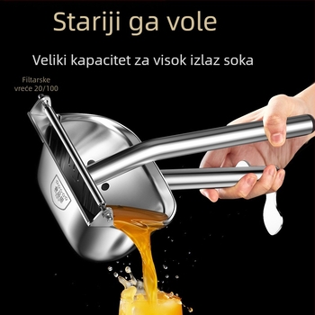 Ručni sokovnik za voće i povrće — prijenosan za kampiranje, rastavljiv, 304 nehrđajući čelik, višenamjenski iscijeđivač limuna