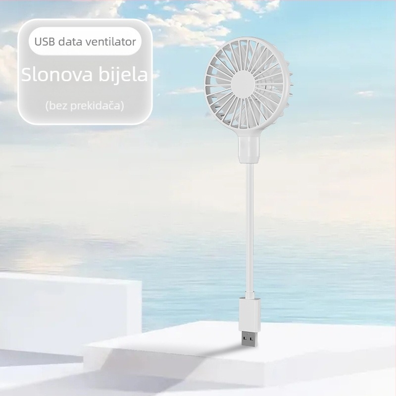 USB ventilator s direktnim priključkom, bezčetkasti motor, niska buka ≤36 dB, 6+ listova