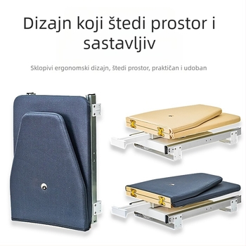 Vicky's Choice Drvena Sklopiva Daska za Glačanje s Tihim Vodičem, Prijenosno Skladištenje, 180° Rotacija, Otporna na Visoke Temperature