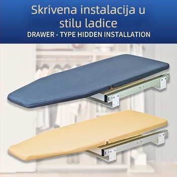 Vicky's Choice Drvena Sklopiva Daska za Glačanje s Tihim Vodičem, Prijenosno Skladištenje, 180° Rotacija, Otporna na Visoke Temperature