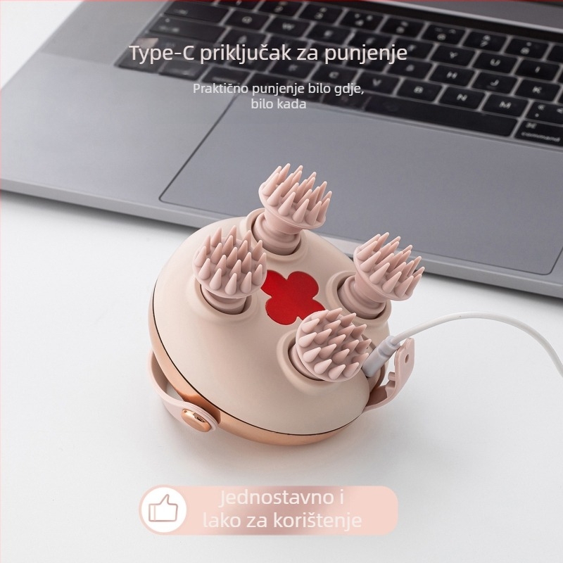 Masirač za glavu s gnjeđenjem, punjivi, upravljanje gumbom, GX-610