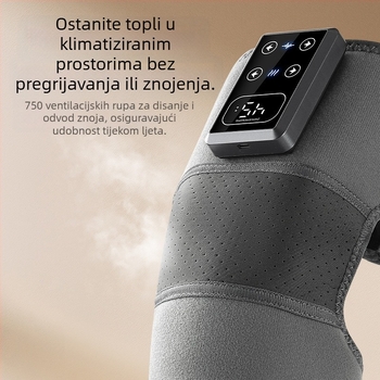 Bežični masažer koljena s grijanjem — 3.7V, 7W, 45–65°C, 270 g, masaža više točaka