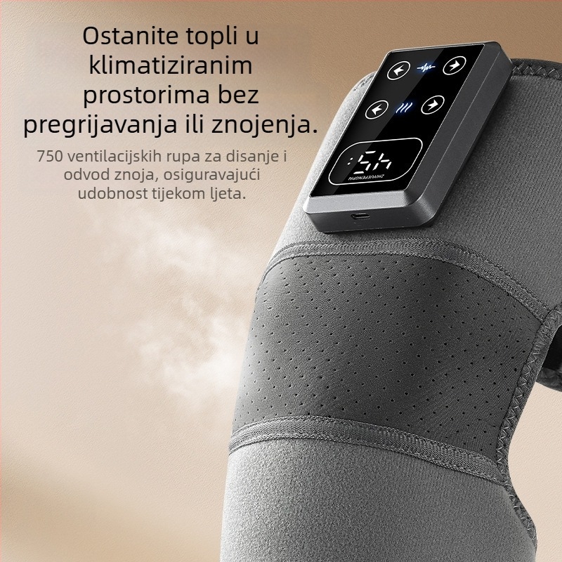 Bežični masažer koljena s grijanjem — 3.7V, 7W, 45–65°C, 270 g, masaža više točaka