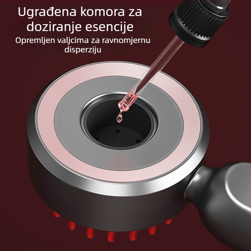 Četka za masažu vlasišta, USB napajanje, vibracijska masaža, 3 brzine, model KX-330