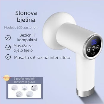 Punjaivi ručni masažer s 4 brzine i 4 glavice za masažu, za struk, kukove, noge i leđa