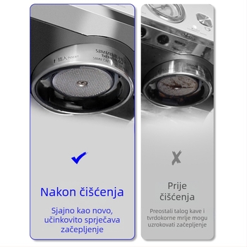 Četka za čišćenje pare za espresso aparat – plastična konstrukcija, uklonjivi nastavak, zaštita od opeklina, uklanja masnoću i nečistoće