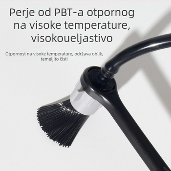Četka za čišćenje pare za espresso aparat – plastična konstrukcija, uklonjivi nastavak, zaštita od opeklina, uklanja masnoću i nečistoće