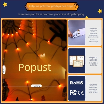 Halloween svjetleće slovo s usisnom glavom – Plastika, visi ukrasi za prozor, element za raspored stranice, stil 384232785