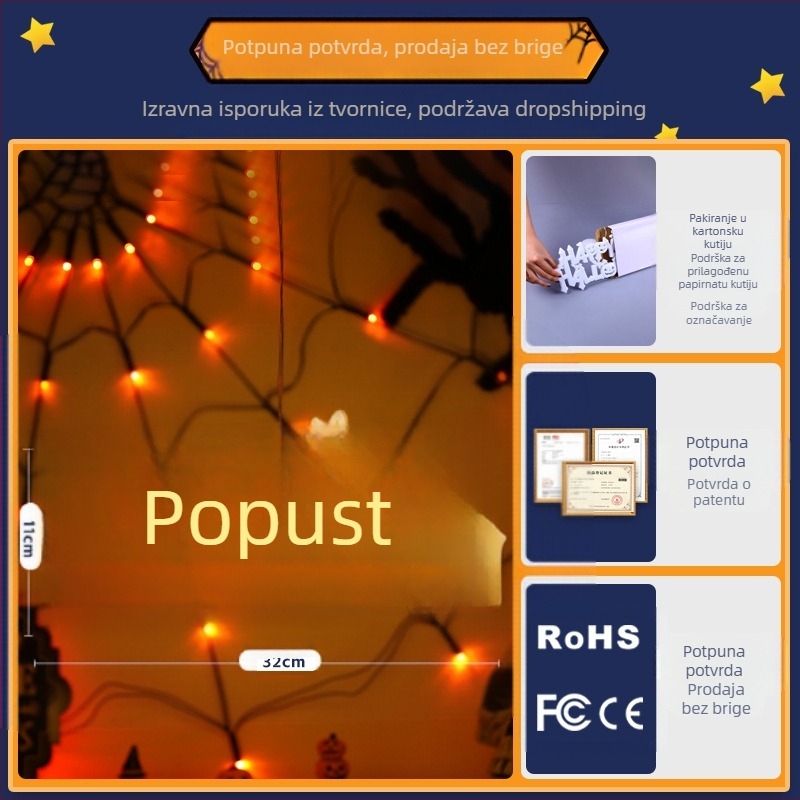 Halloween svjetleće slovo s usisnom glavom – Plastika, visi ukrasi za prozor, element za raspored stranice, stil 384232785