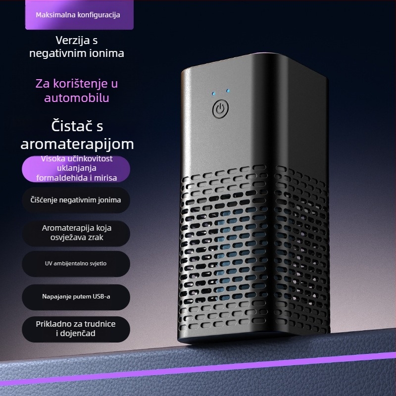 Automobilski pročišćivač zraka s aromaterapijom – Model AP-1288, 2W, USB napajanje, 5V